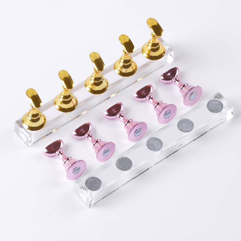 Nail Art Navy - 5/30pcs/Set Magnetic Nail Holder False Nail