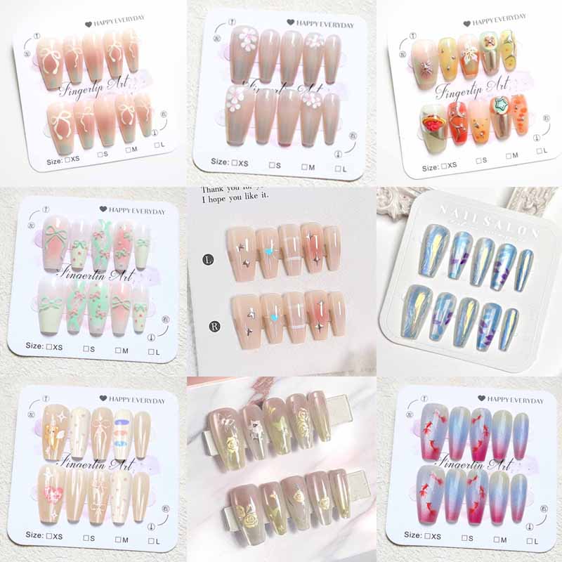 Nail Art Eye Cat - 10 Pcs Women French Style High