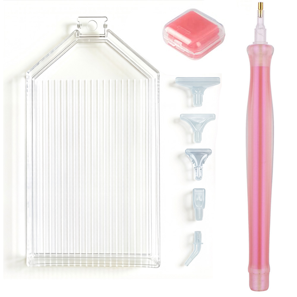 Nail Art Dotting Tool - Diamond Painting Accessories Pen Tray Set