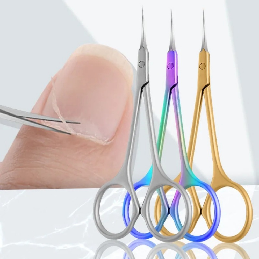 Nail Extension Form - 1PC Stainless Steel Curved Tip Scissors