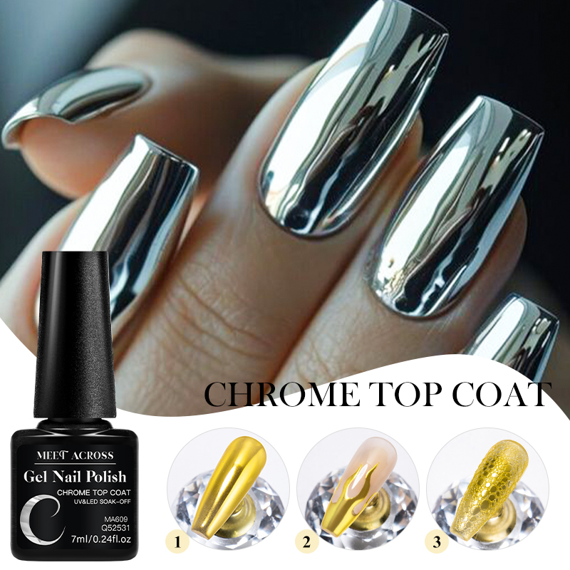 Dip Powder Nail - 7ML Chrome Top Coat For Mirror