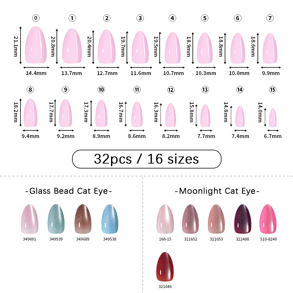 VITAGWX 32pcs Press on Nails A - Nail Art Eye Cat review and price