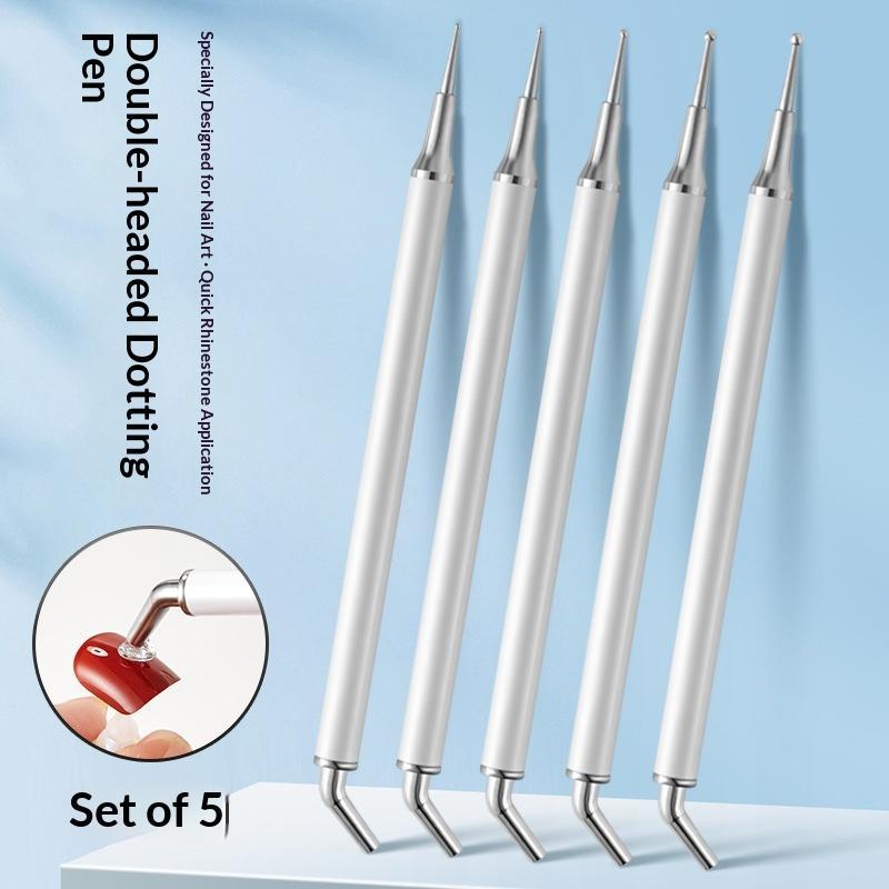 5Pcs Dual-ended Rhinestone Gem - Nail Art Dotting Tool review and price