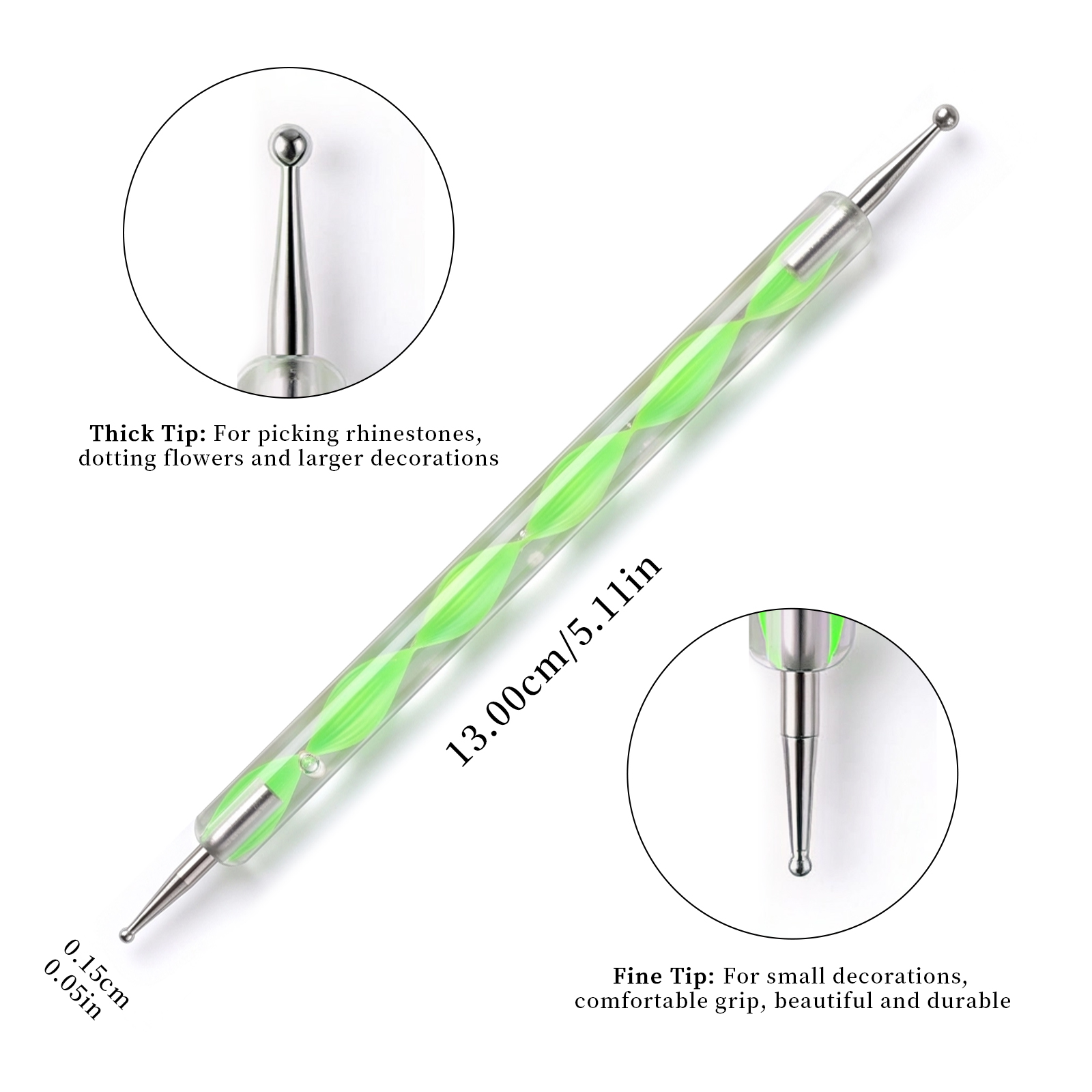 5Pcs Dual‑ended Nail Dotting P - Nail Art Dotting Tool review and price