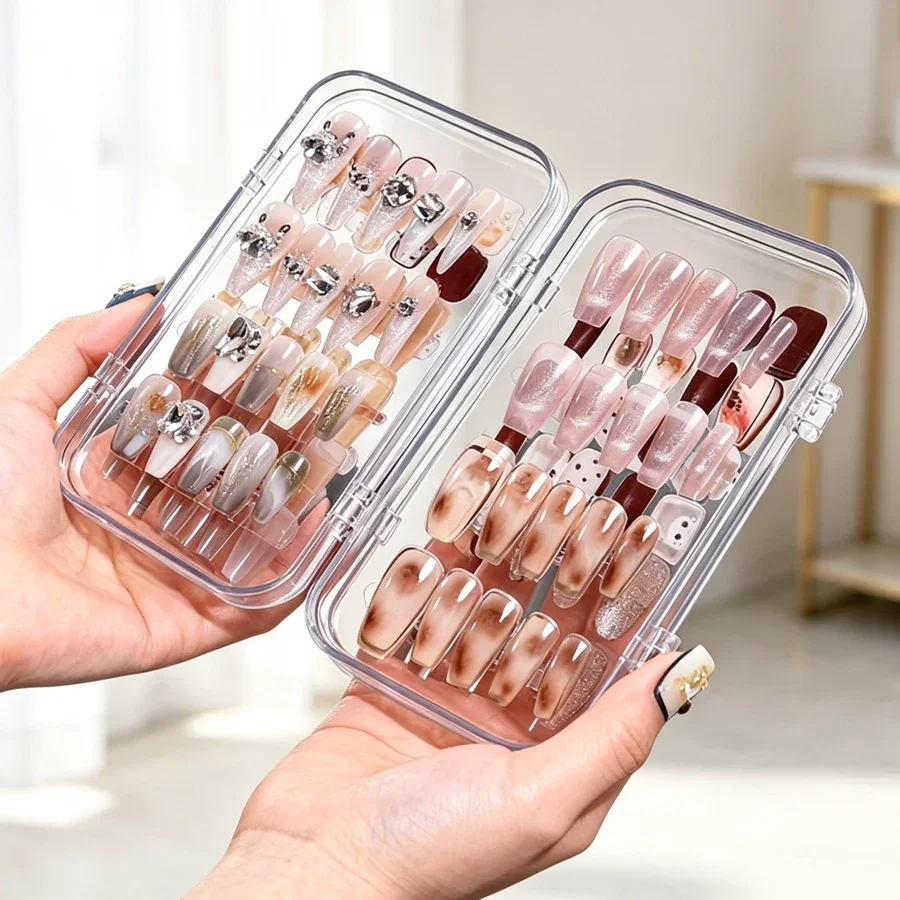 Clear Foldable Press On Nail S - Nail Art Navy review and price