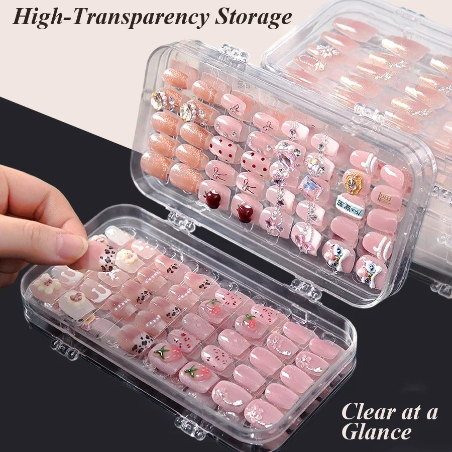 Clear Foldable Press On Nail S - Nail Art Navy review and price