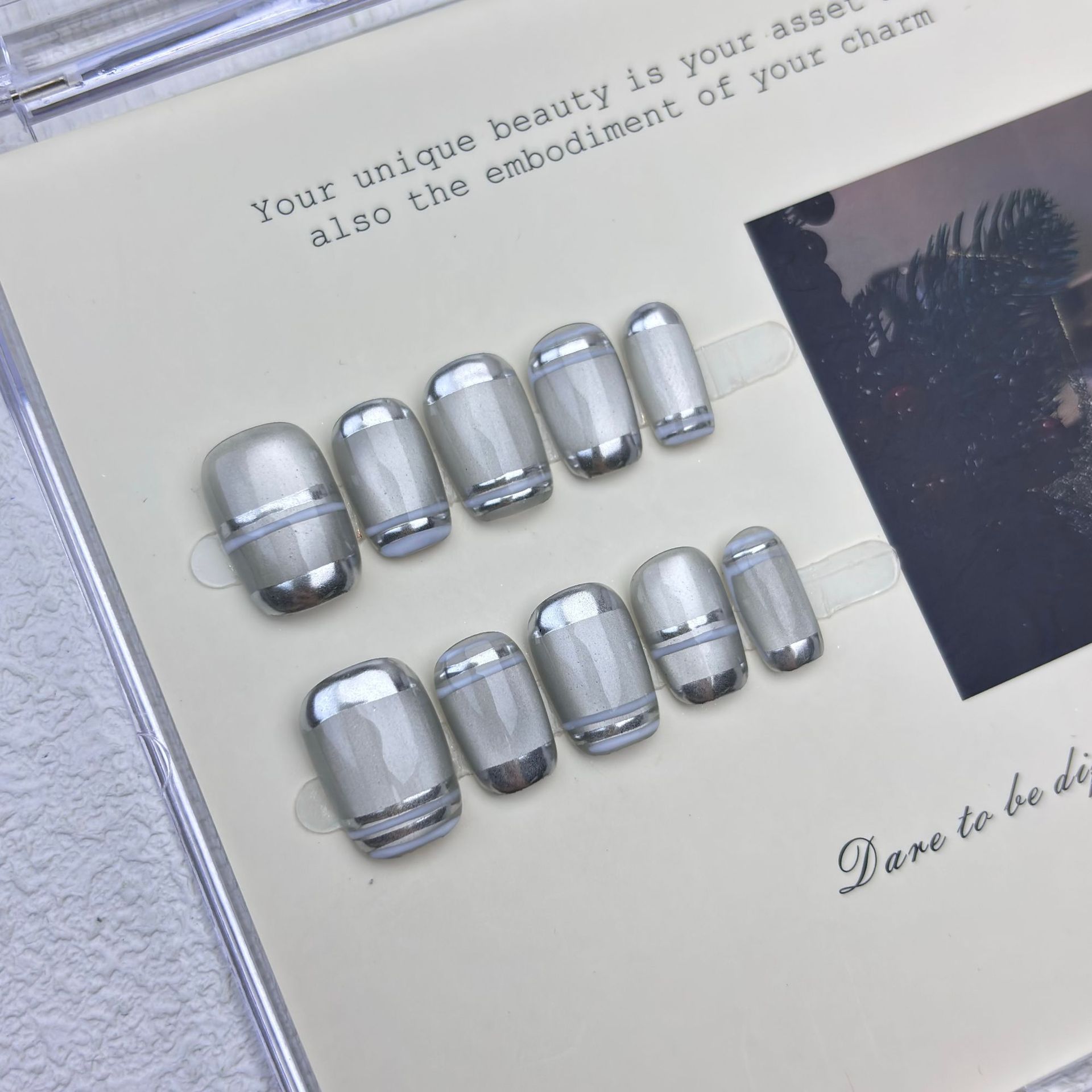 10pcs Aurora Chrome Press on N - Nail Art Eye Cat review and price