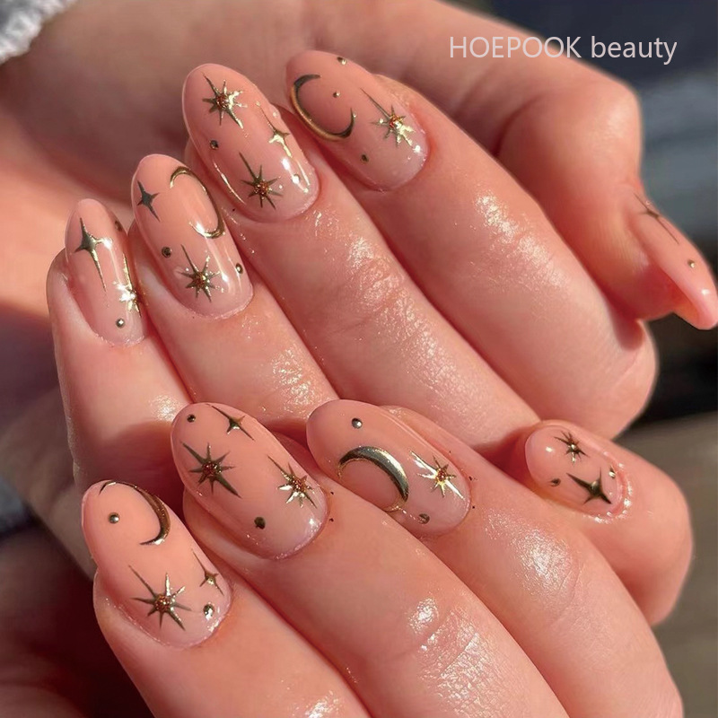 24pcs Pink Gradient Almond Pre - Nail Art Natural Simple review and price