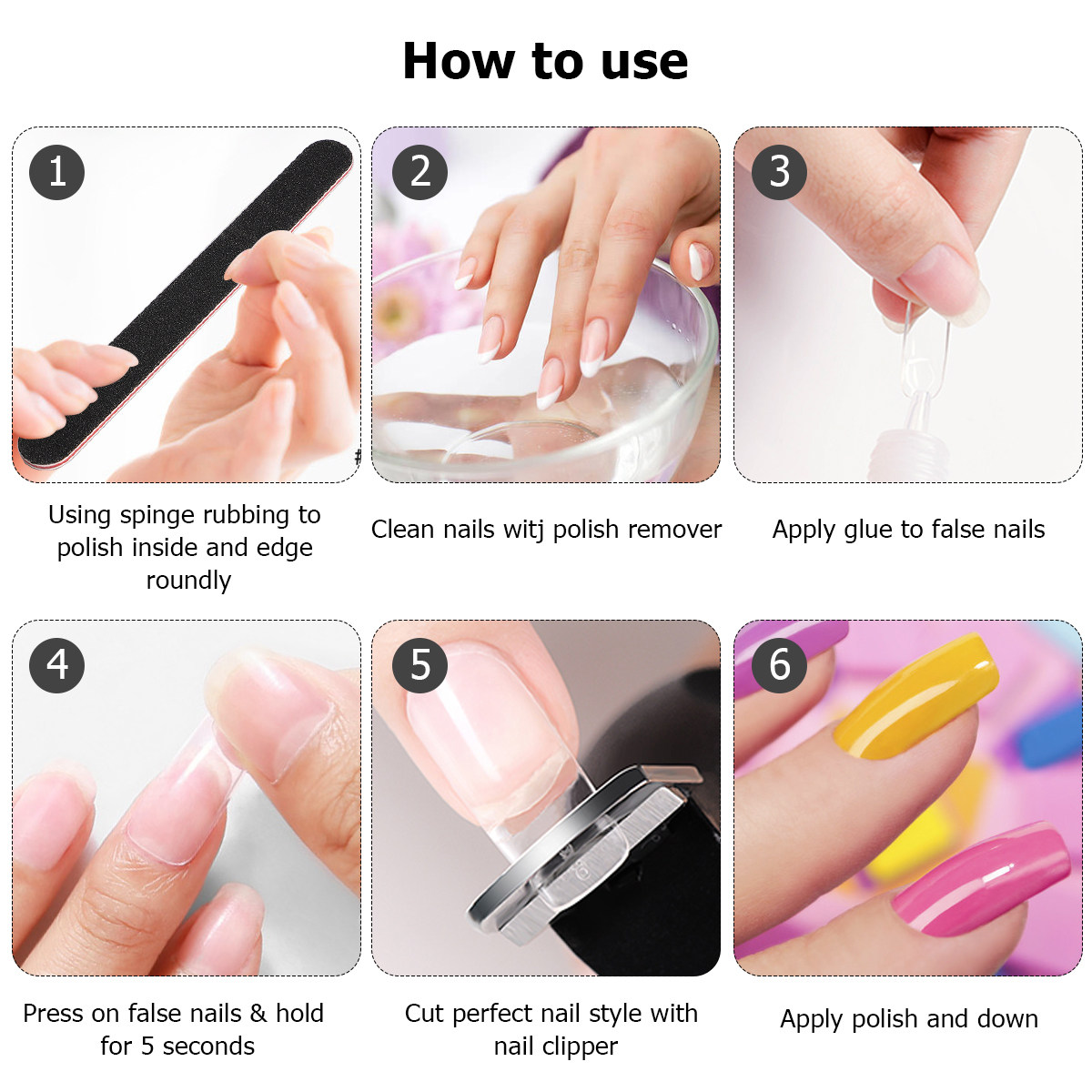 600Pcs False Nails Natural Col - Nail Art Natural Simple review and price
