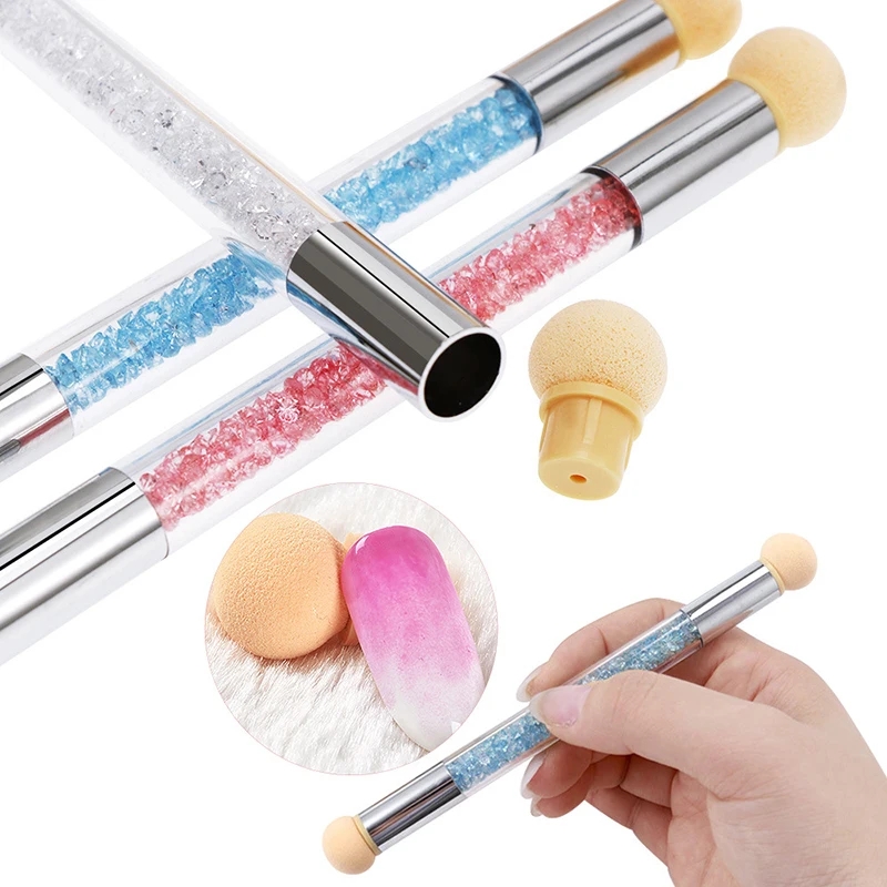 Round Sharp Head Sponge Heads  - Dip Powder Nail review and price