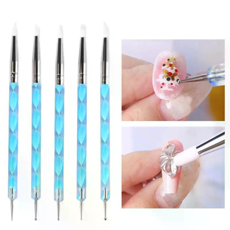 5 Pcs Silicone Clay Sculpting  - Nail Art Dotting Tool review and price