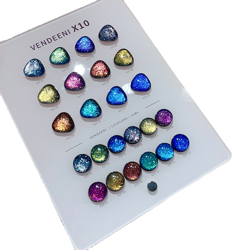 VENDEENI 18 Colors 12 Color Gl - Nail Art Eye Cat review and price